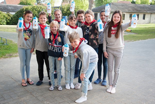 Gratis drinkfles op schoolreis