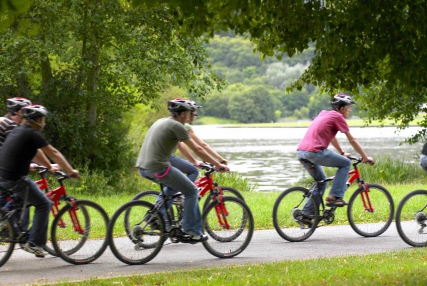 Groepje fietsers in Luxemburg