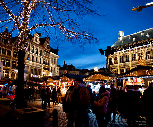 Winter in Antwerpen Vier oudejaar in Antwerpen